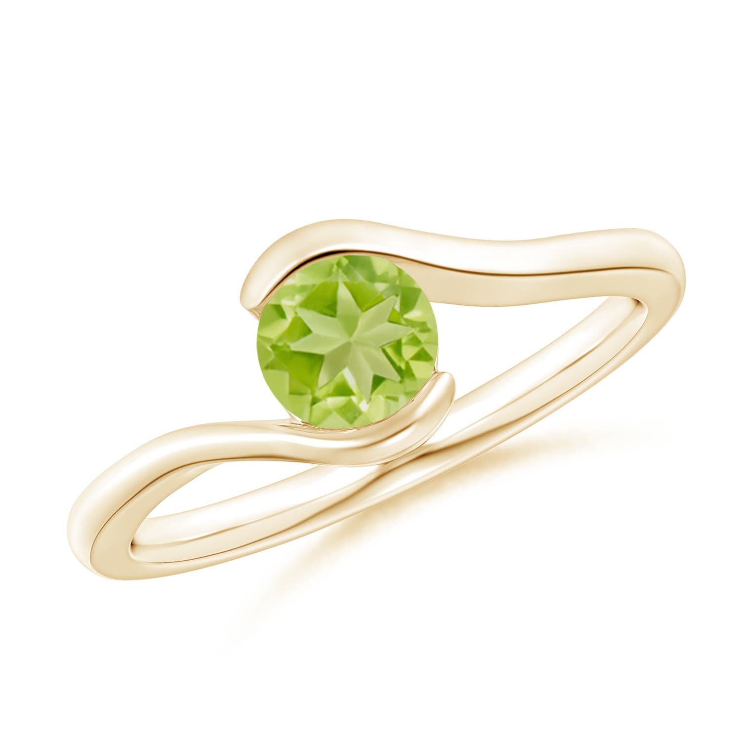 AA - Peridot / 0.55 CT / 14 KT Yellow Gold