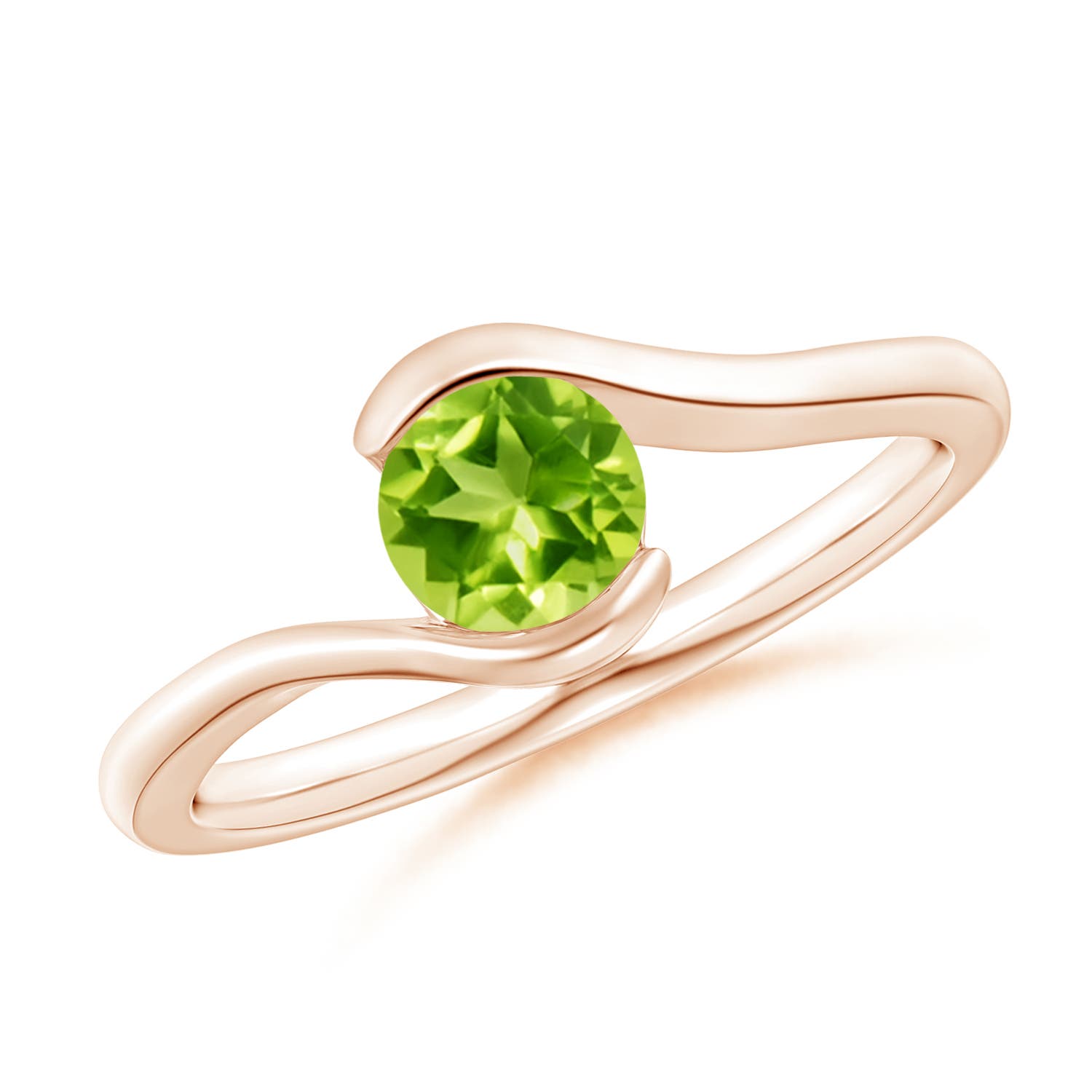 AAA - Peridot / 0.55 CT / 14 KT Rose Gold