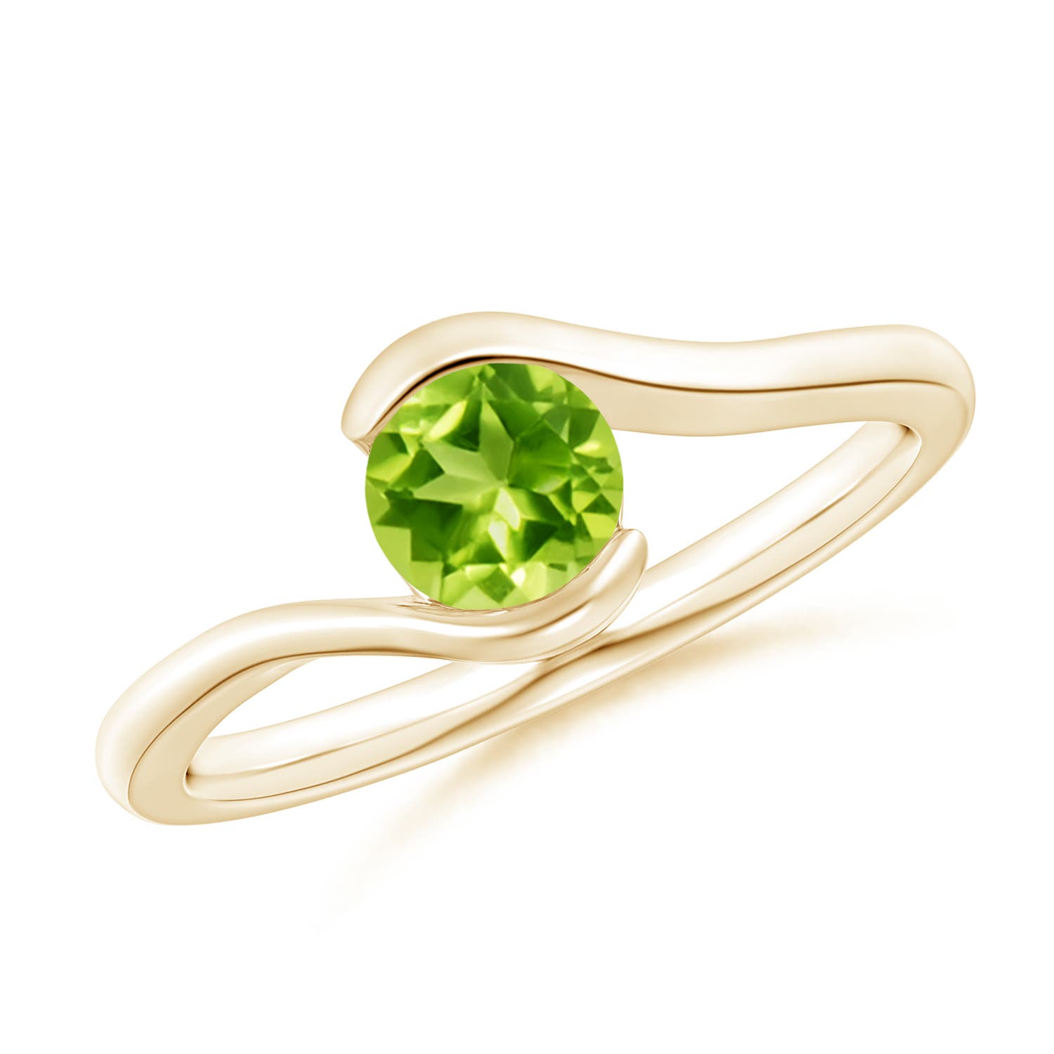 AAA - Peridot / 0.55 CT / 14 KT Yellow Gold