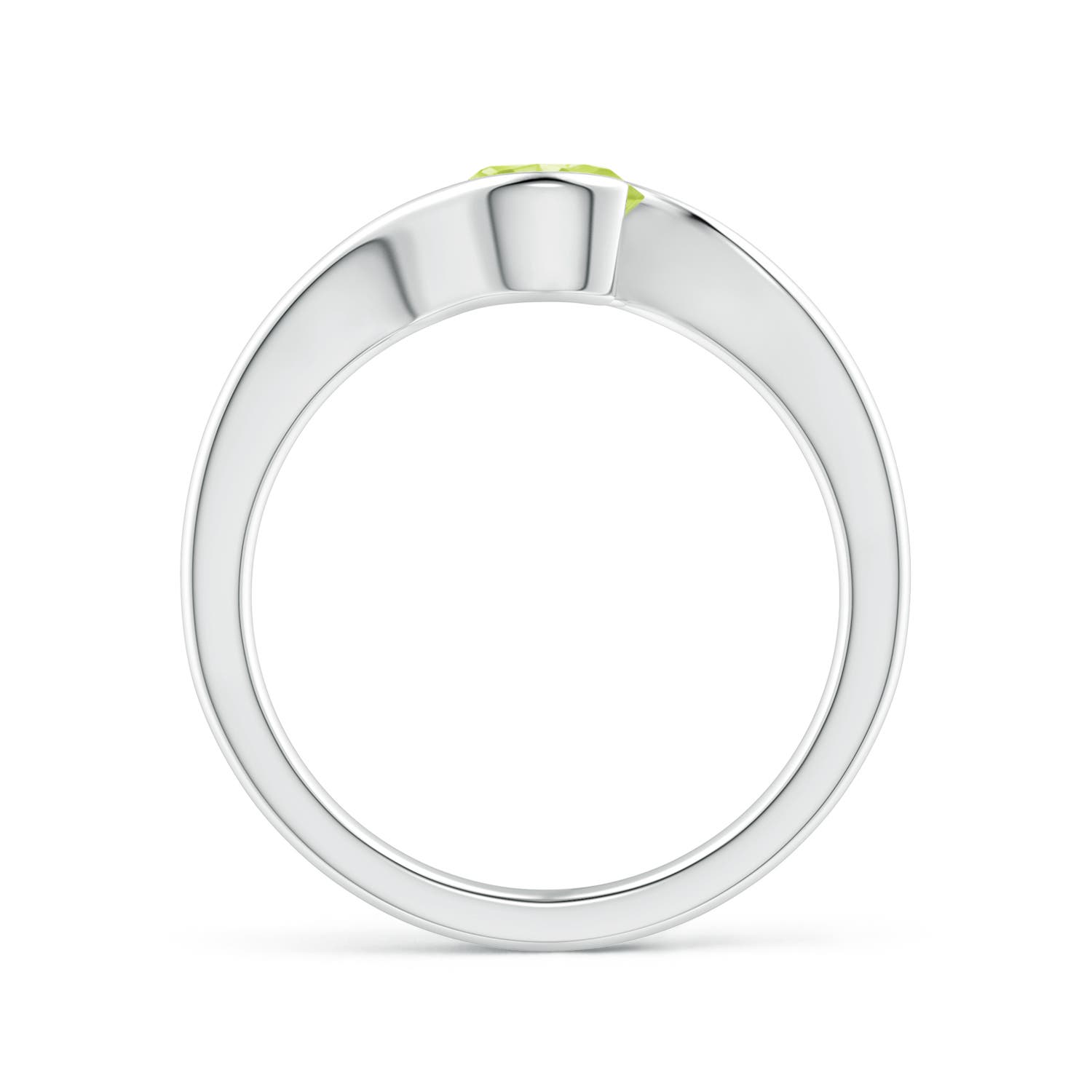 A - Peridot / 0.95 CT / 14 KT White Gold