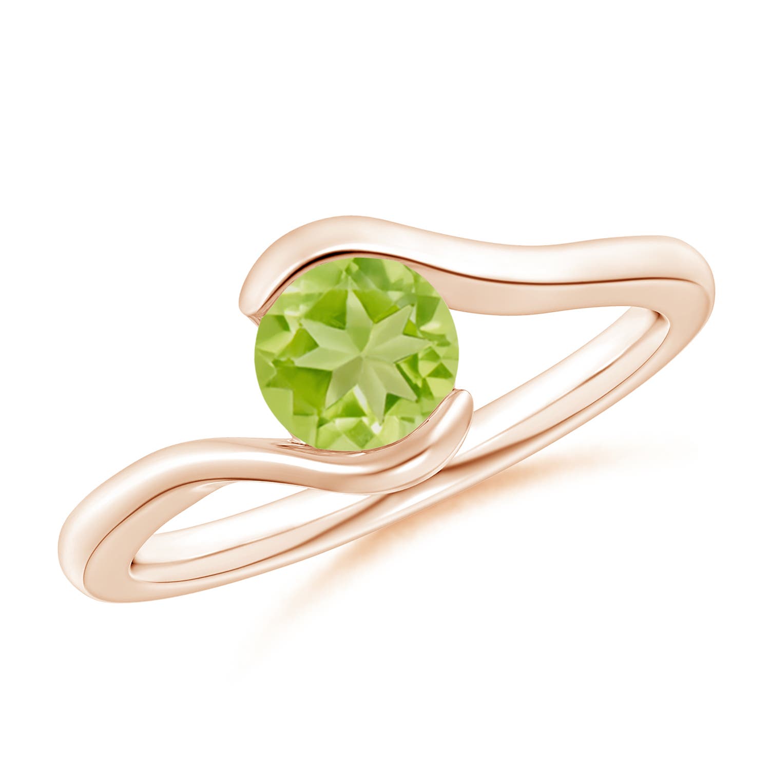 AA - Peridot / 0.95 CT / 14 KT Rose Gold