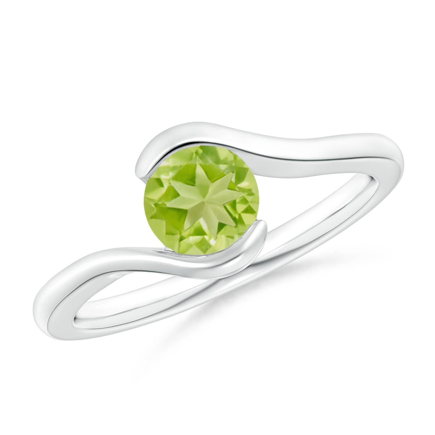 AA - Peridot / 0.95 CT / 14 KT White Gold