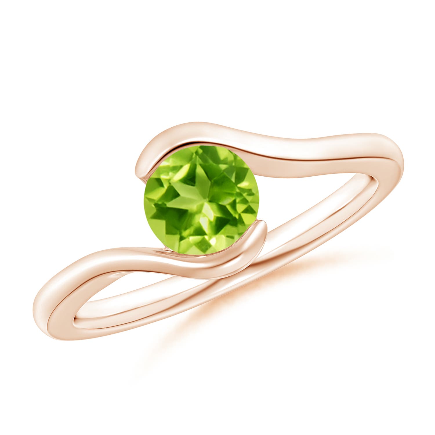 AAA - Peridot / 0.95 CT / 14 KT Rose Gold