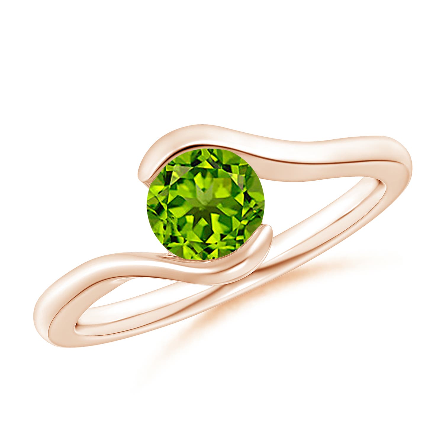 AAAA - Peridot / 0.95 CT / 14 KT Rose Gold