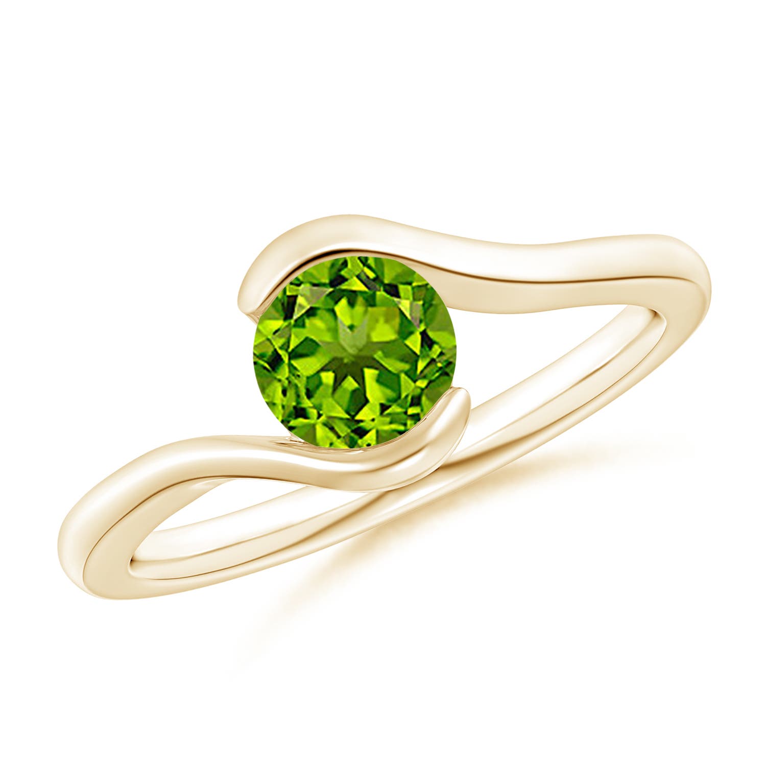 AAAA - Peridot / 0.95 CT / 14 KT Yellow Gold