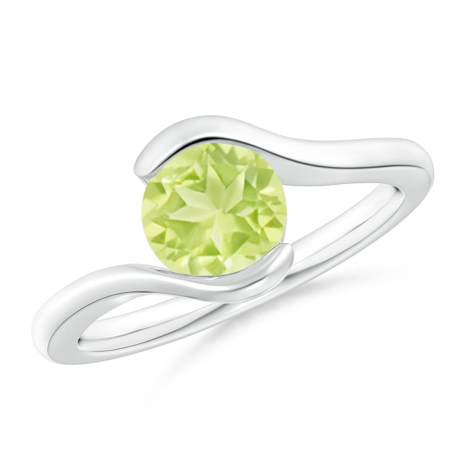 A - Peridot / 1.4 CT / 14 KT White Gold