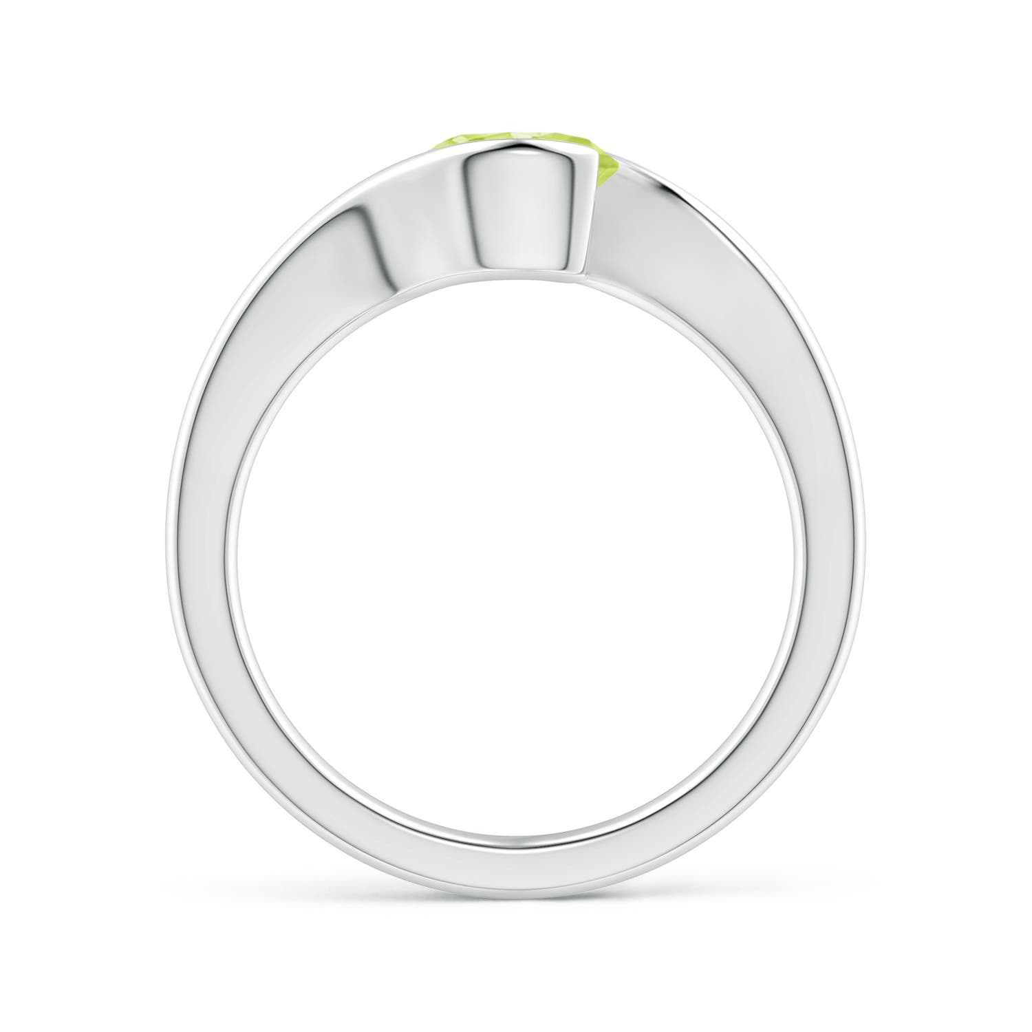 A - Peridot / 1.4 CT / 14 KT White Gold