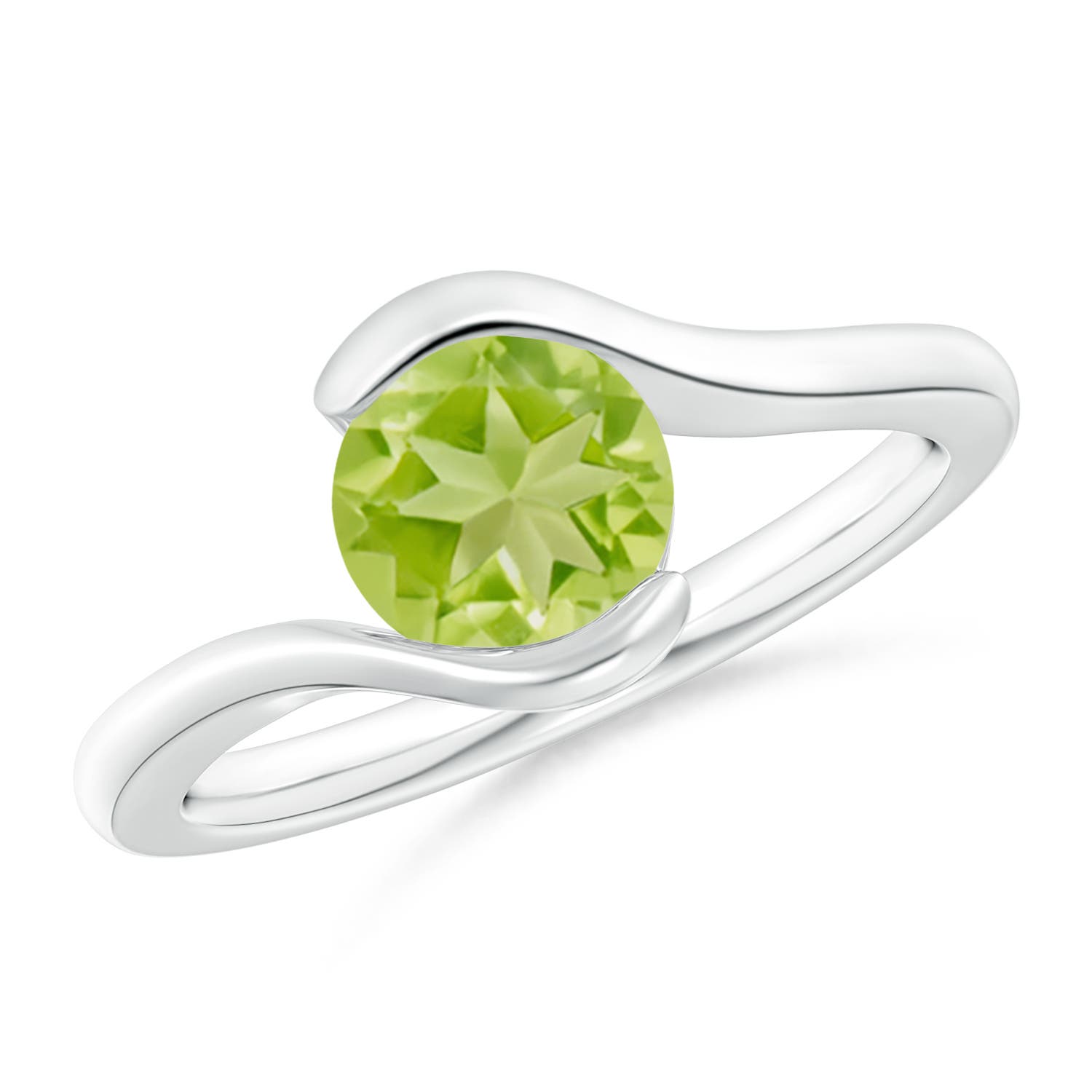 AA - Peridot / 1.4 CT / 14 KT White Gold