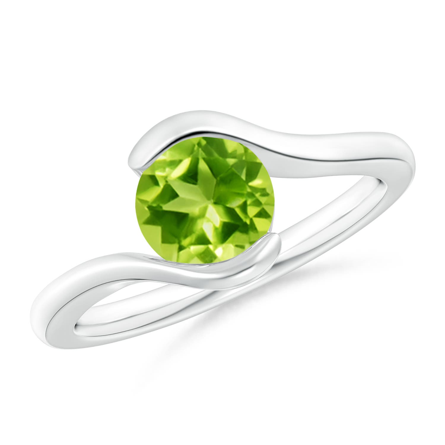 AAA - Peridot / 1.4 CT / 14 KT White Gold