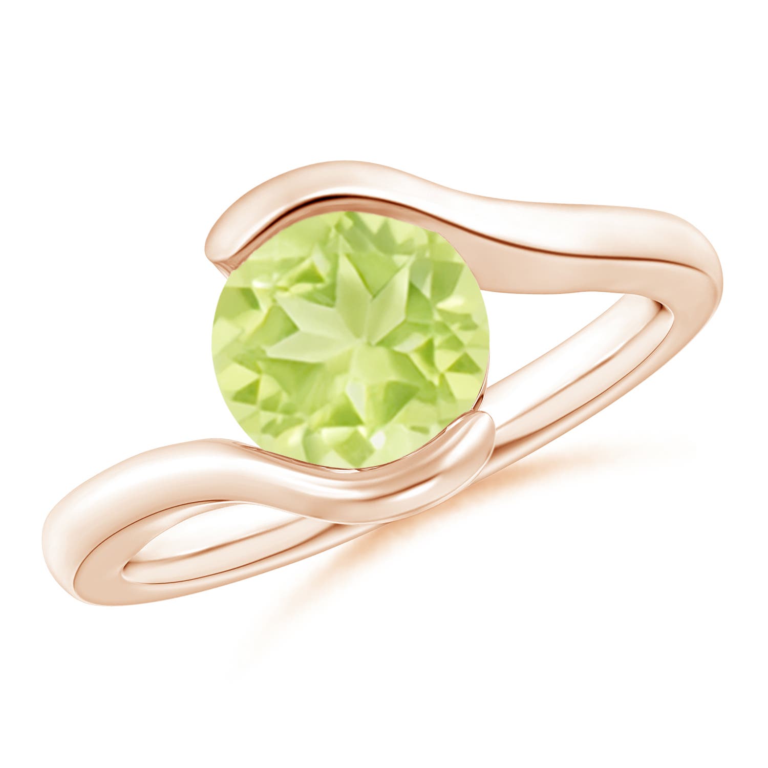 A - Peridot / 2 CT / 14 KT Rose Gold