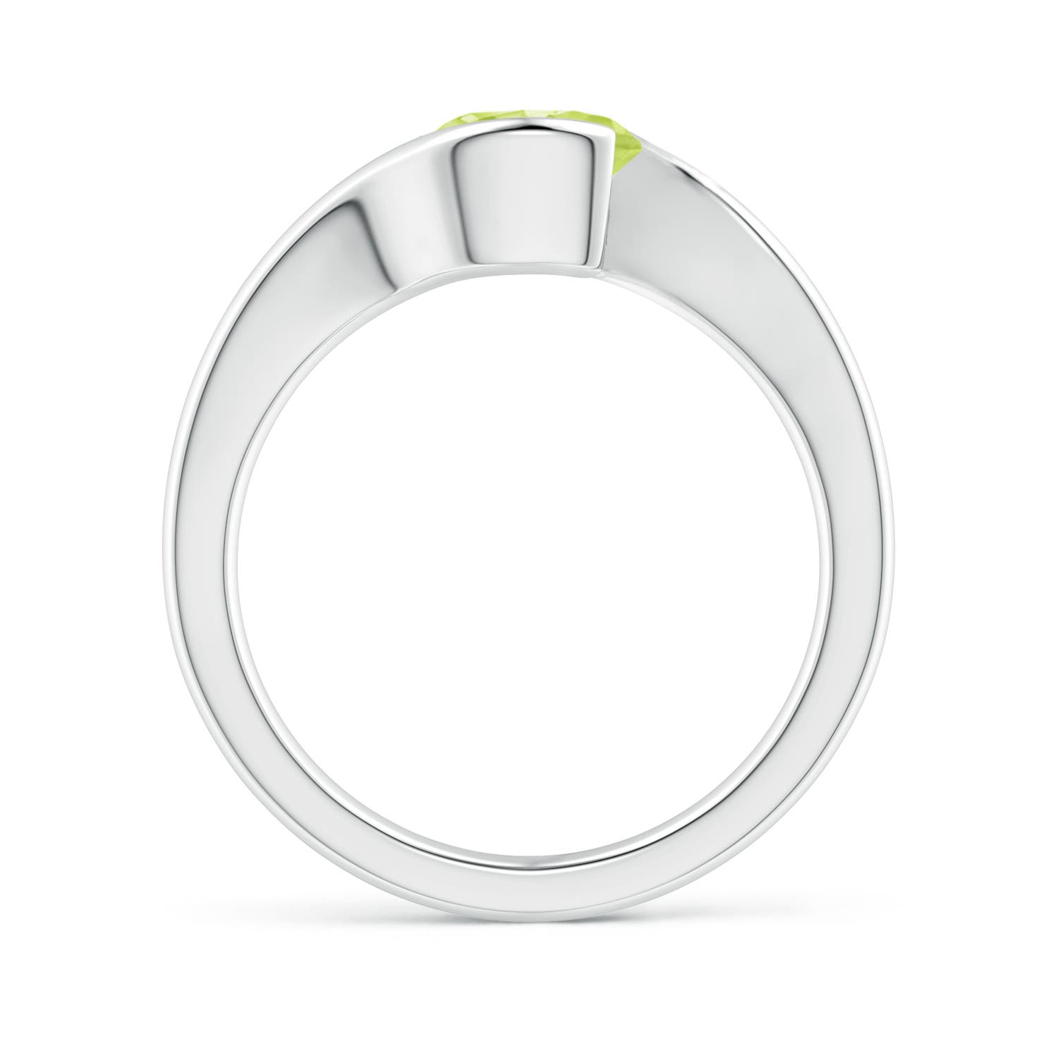 A - Peridot / 2 CT / 14 KT White Gold