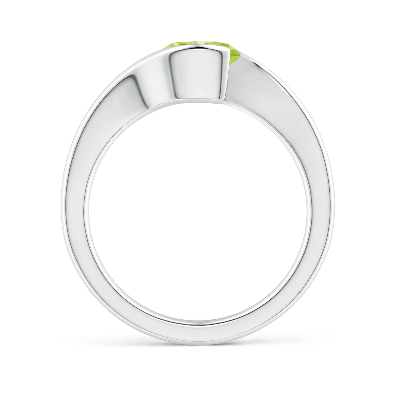 AA - Peridot / 2 CT / 14 KT White Gold