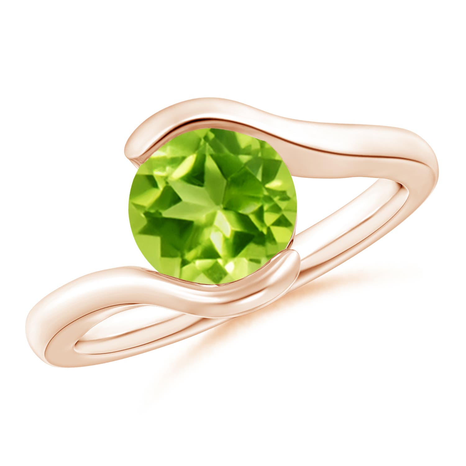 AAA - Peridot / 2 CT / 14 KT Rose Gold