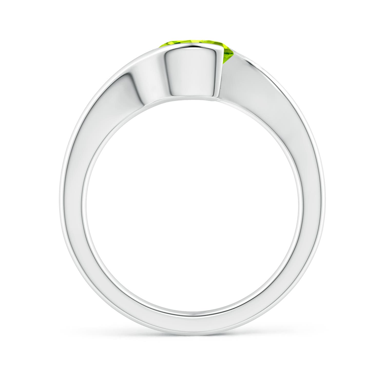 AAA - Peridot / 2 CT / 14 KT White Gold