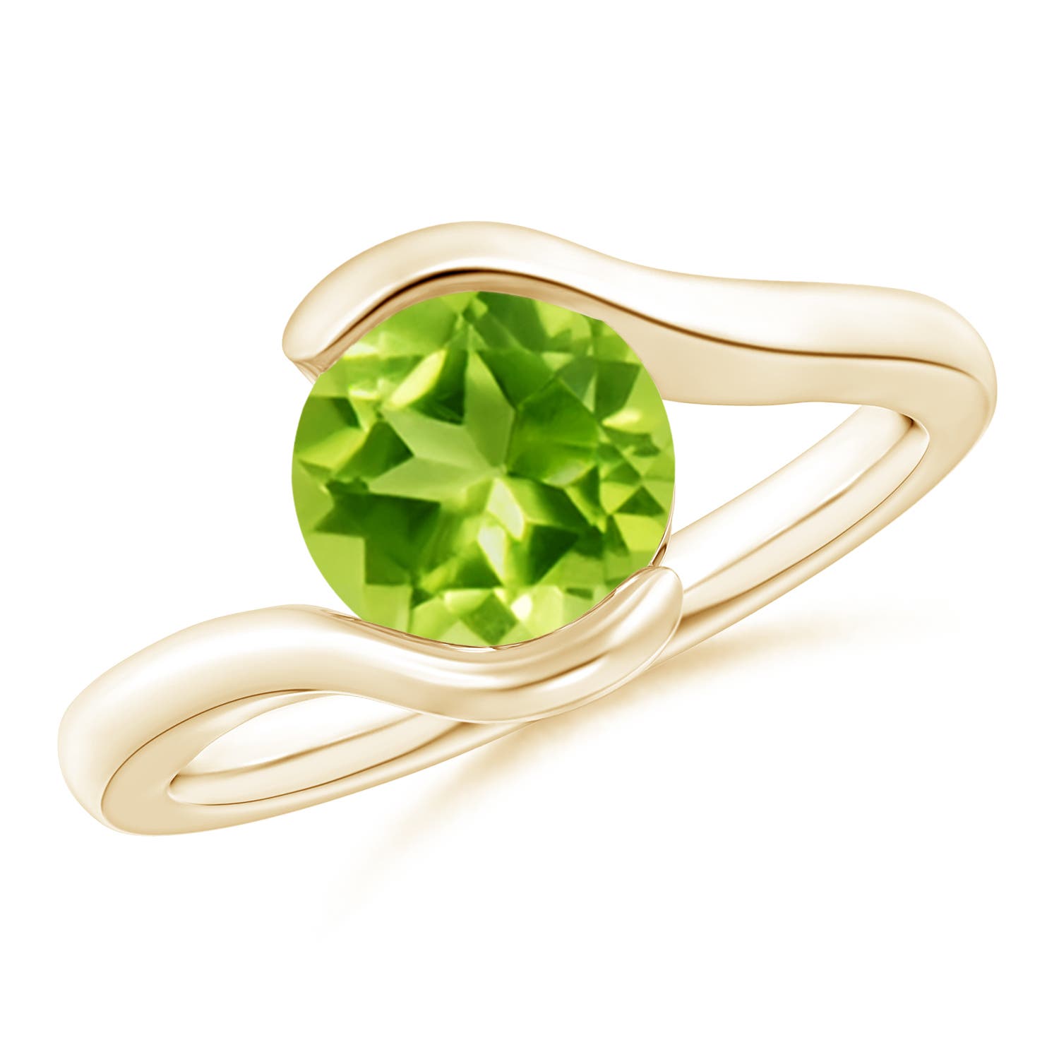 AAA - Peridot / 2 CT / 14 KT Yellow Gold