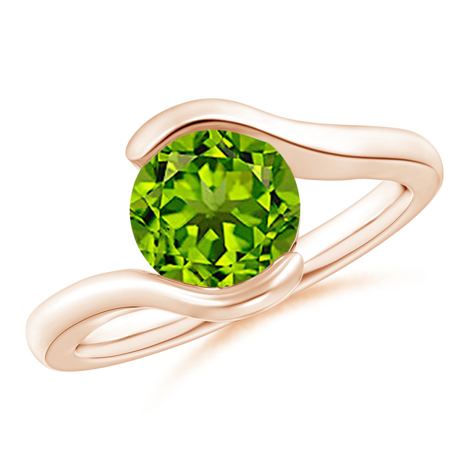 AAAA - Peridot / 2 CT / 14 KT Rose Gold