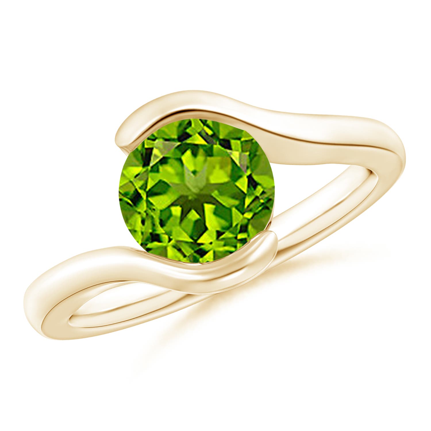 AAAA - Peridot / 2 CT / 14 KT Yellow Gold