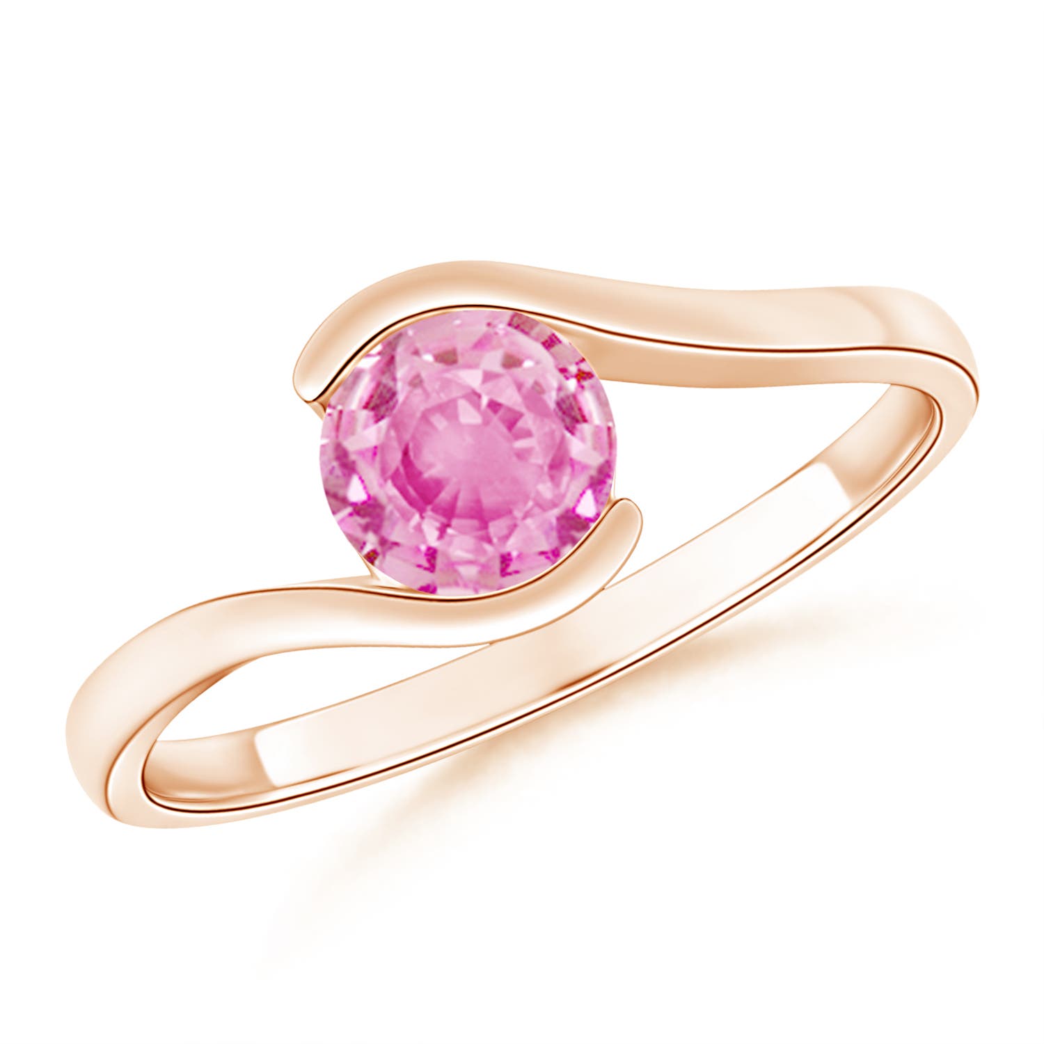 A - Pink Sapphire / 0.7 CT / 14 KT Rose Gold