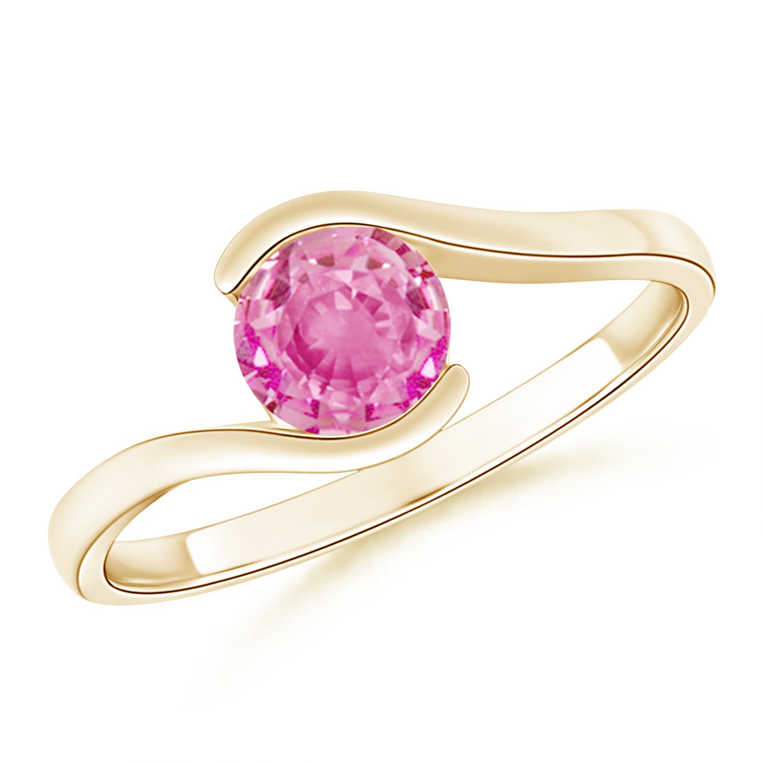 AA - Pink Sapphire / 0.7 CT / 14 KT Yellow Gold