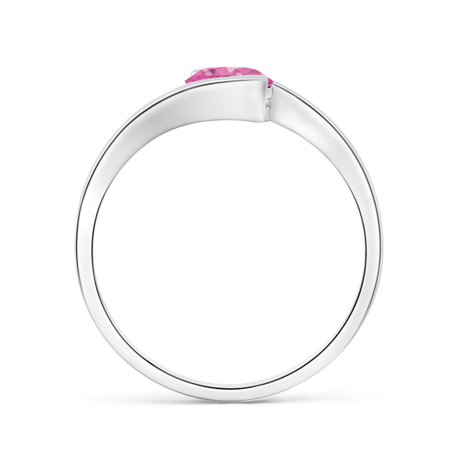 AAA - Pink Sapphire / 0.7 CT / 14 KT White Gold