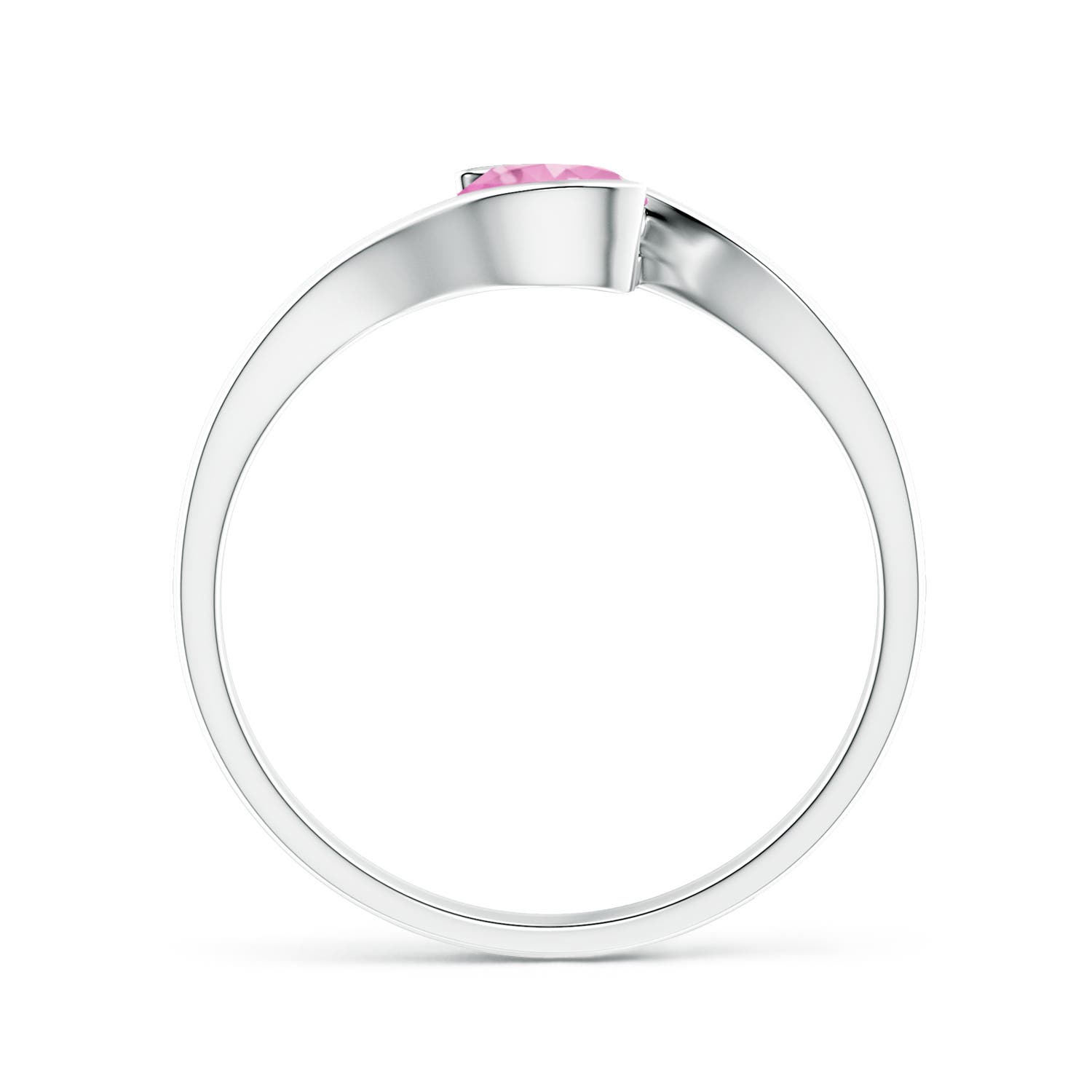 A - Pink Sapphire / 0.6 CT / 14 KT White Gold