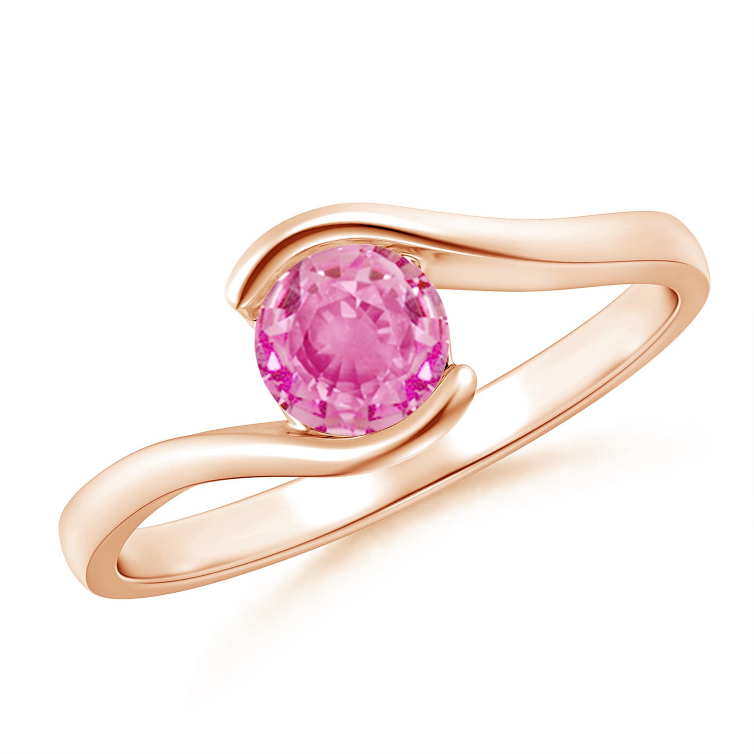 AA - Pink Sapphire / 0.6 CT / 14 KT Rose Gold