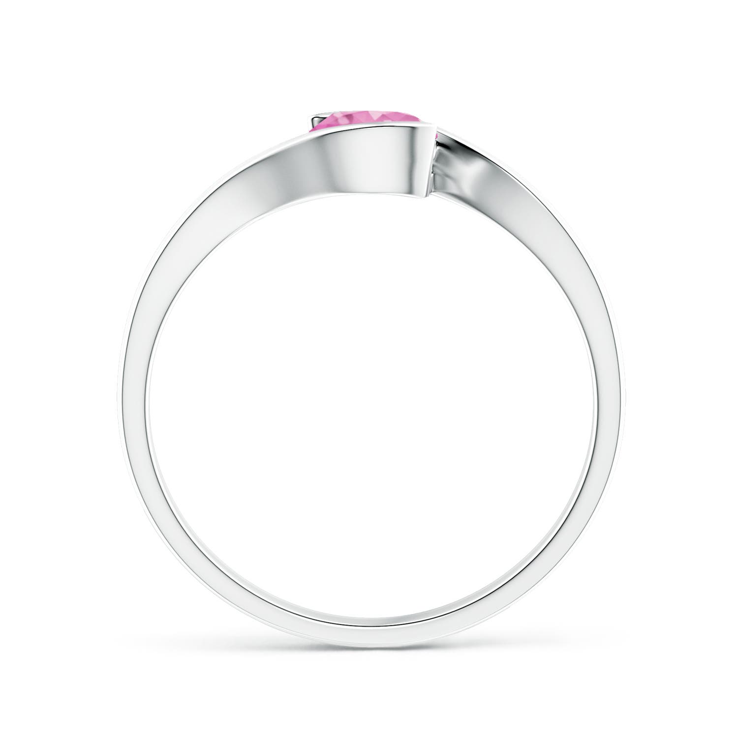 AA - Pink Sapphire / 0.6 CT / 14 KT White Gold