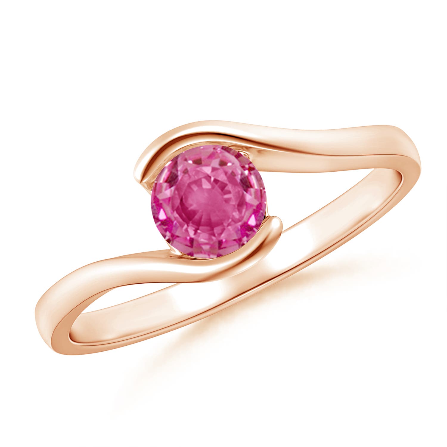 AAA - Pink Sapphire / 0.6 CT / 14 KT Rose Gold