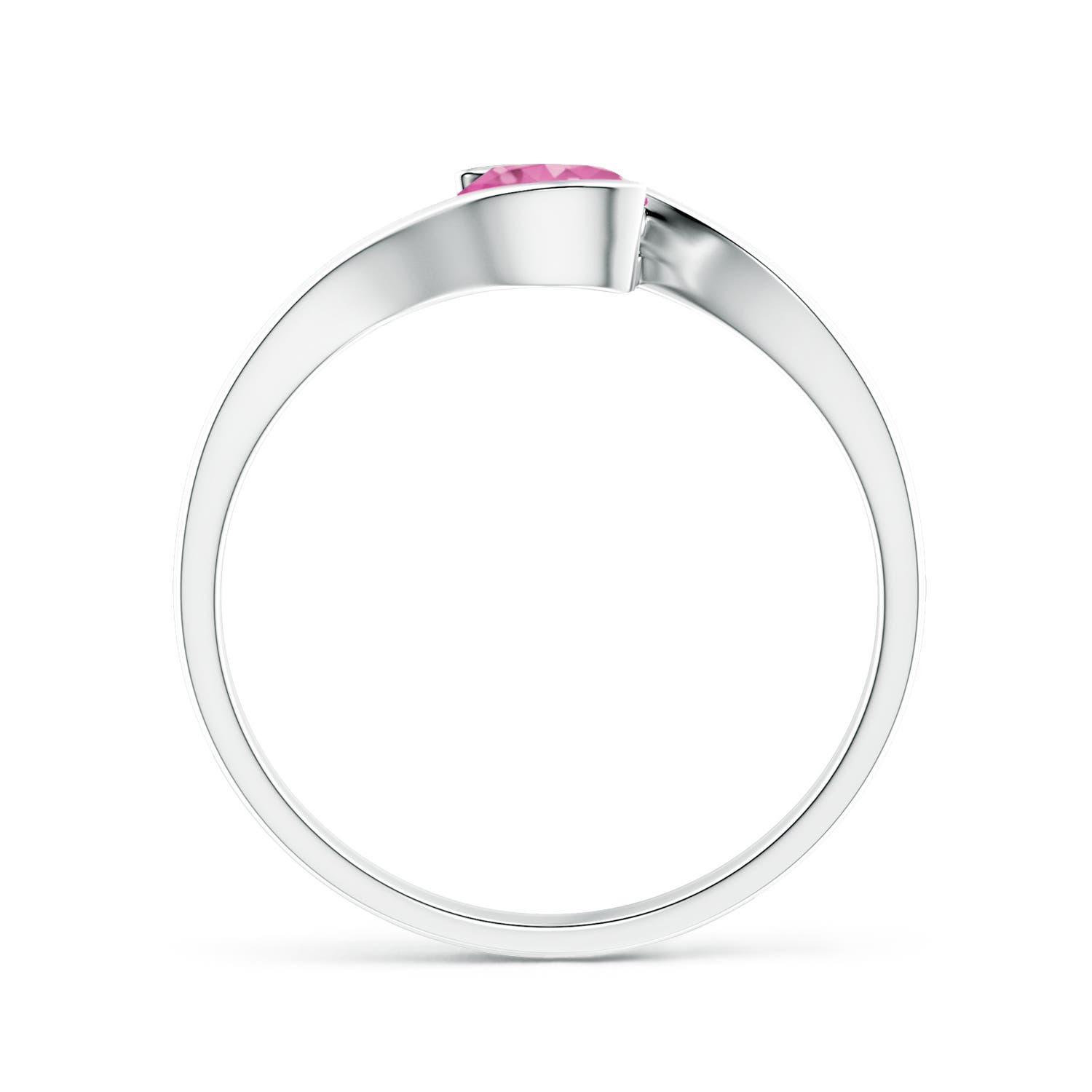 AAA - Pink Sapphire / 0.6 CT / 14 KT White Gold