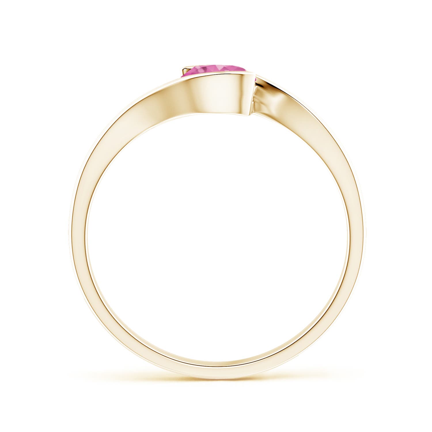 AAA - Pink Sapphire / 0.6 CT / 14 KT Yellow Gold