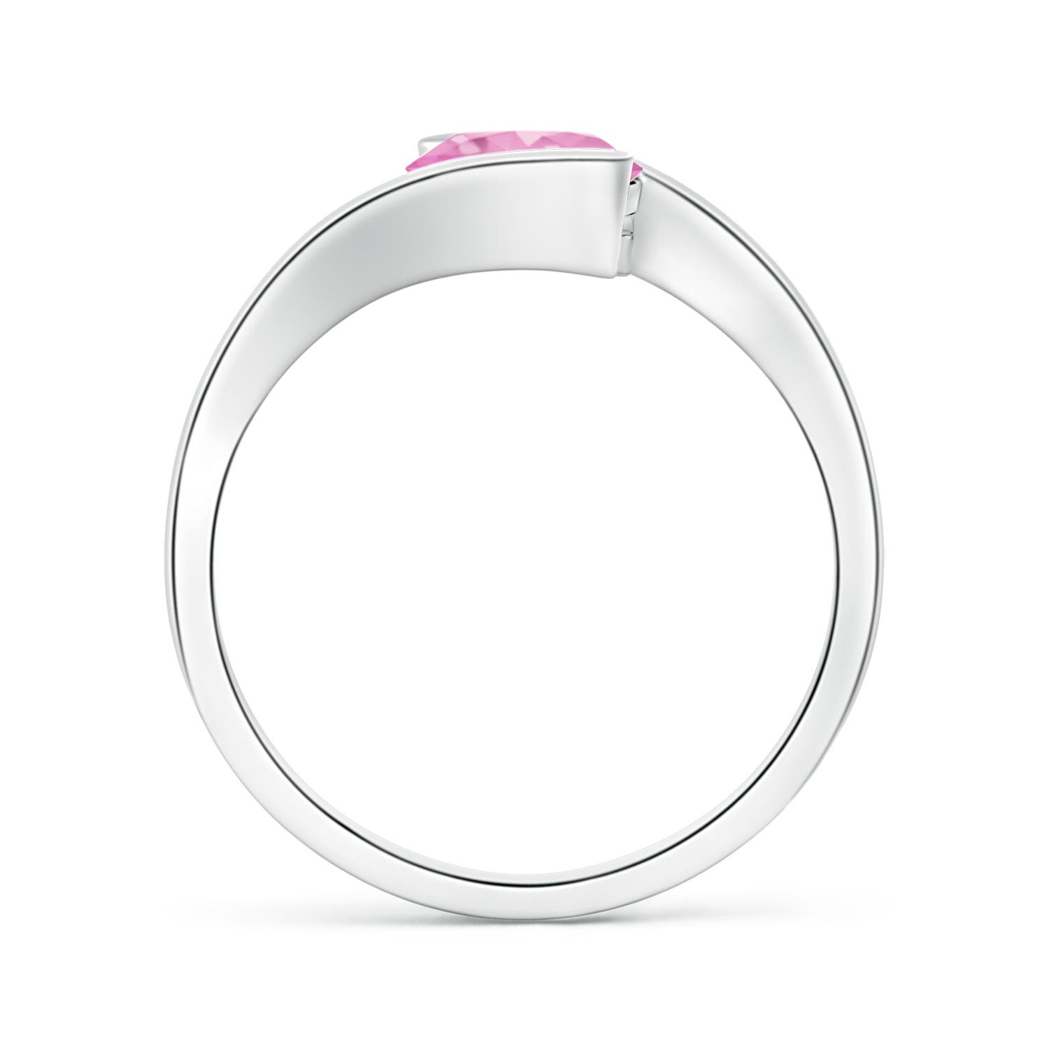 A - Pink Sapphire / 1.25 CT / 14 KT White Gold