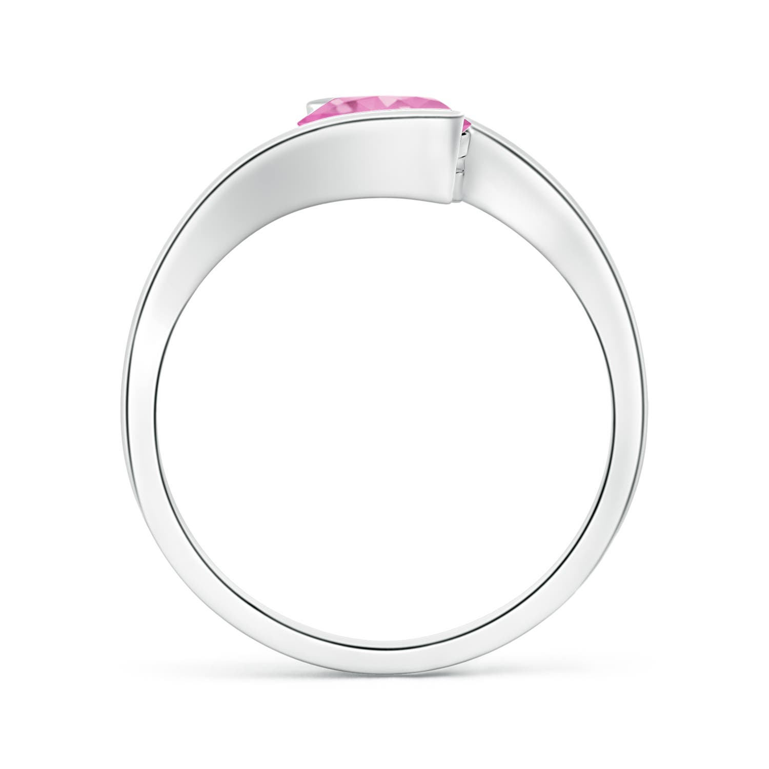 AA - Pink Sapphire / 1.25 CT / 14 KT White Gold