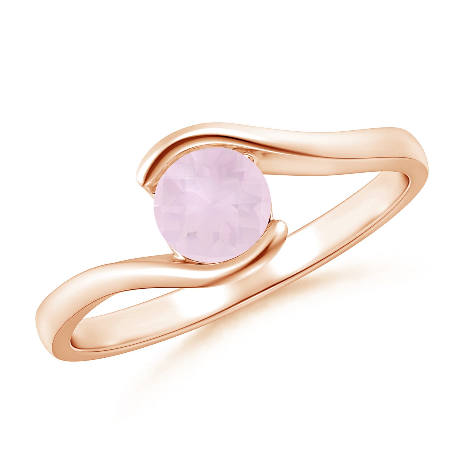 A - Rose Quartz / 0.5 CT / 14 KT Rose Gold