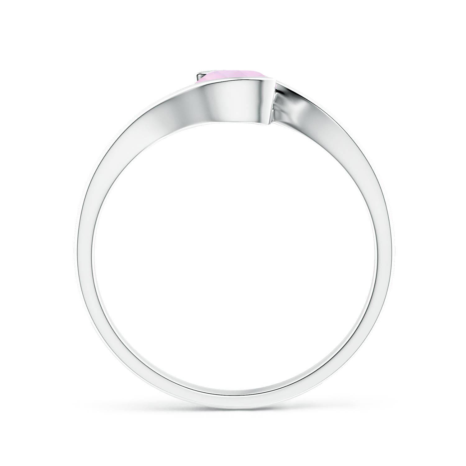 AAA - Rose Quartz / 0.5 CT / 14 KT White Gold