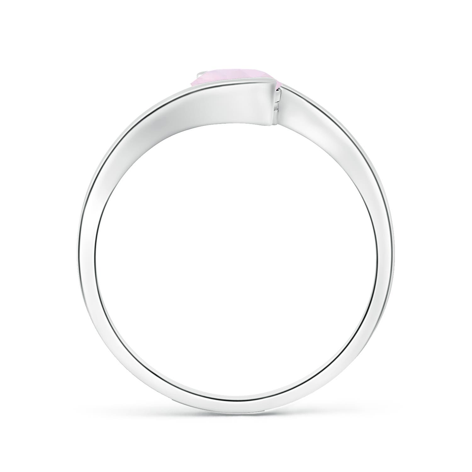 A - Rose Quartz / 0.85 CT / 14 KT White Gold