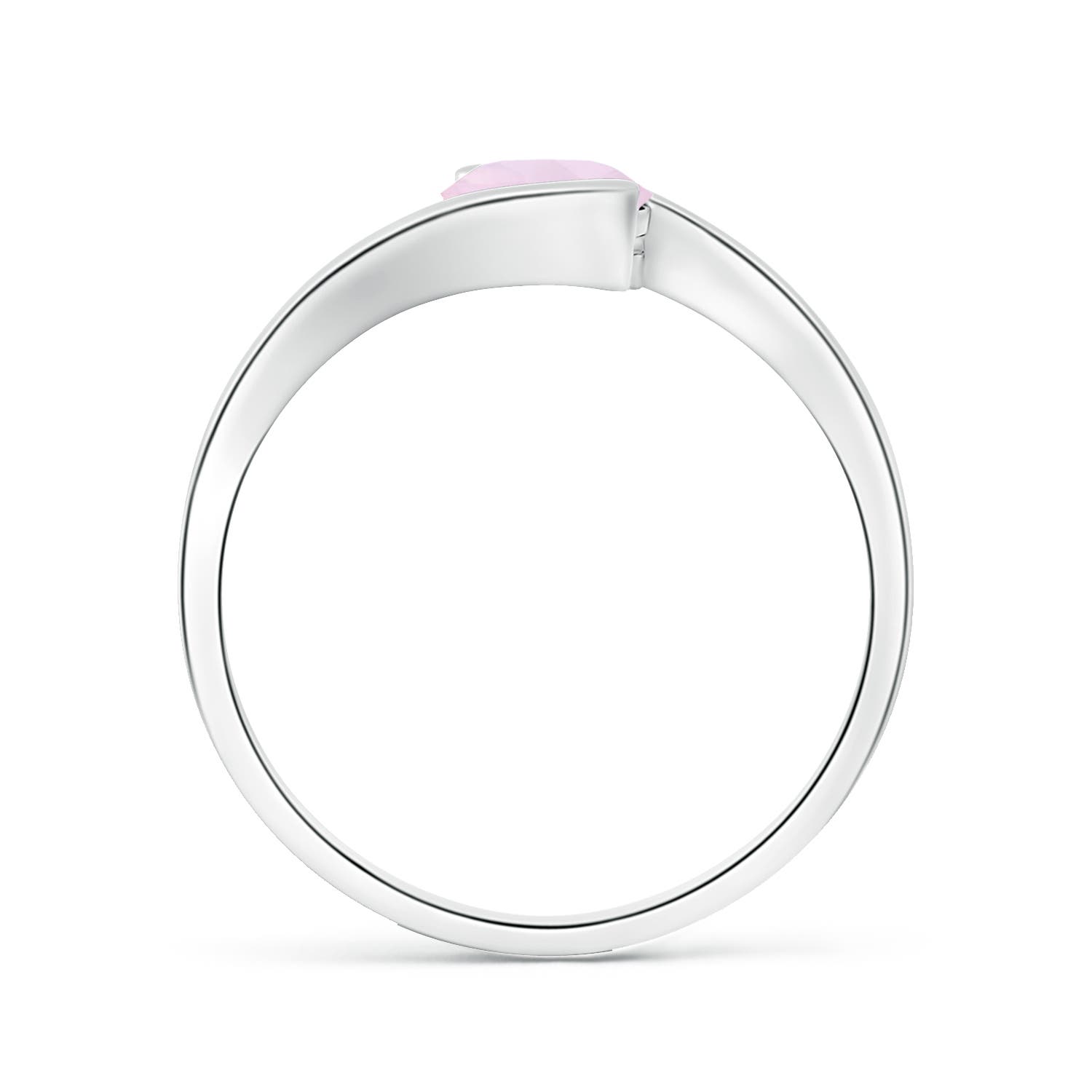 AA - Rose Quartz / 0.85 CT / 14 KT White Gold