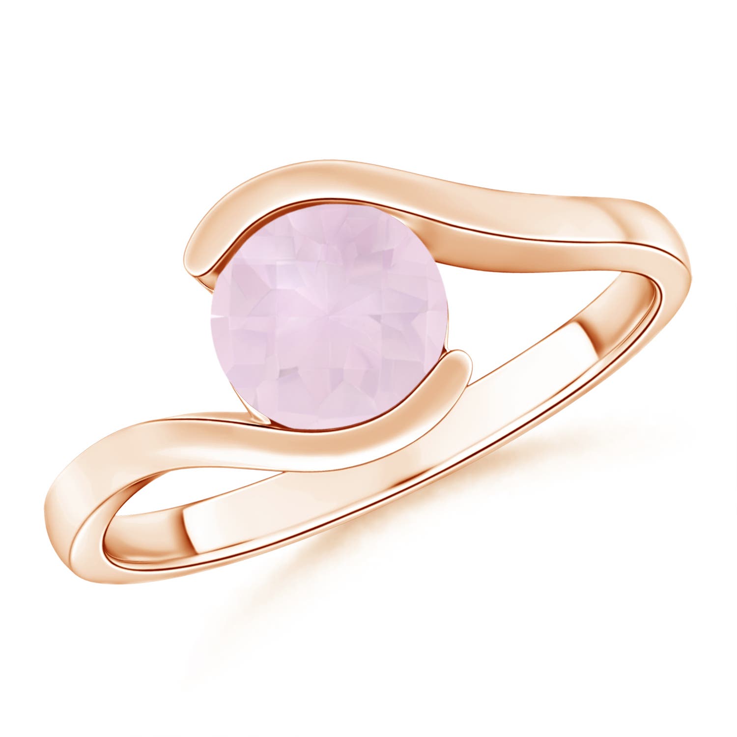 A - Rose Quartz / 1.35 CT / 14 KT Rose Gold