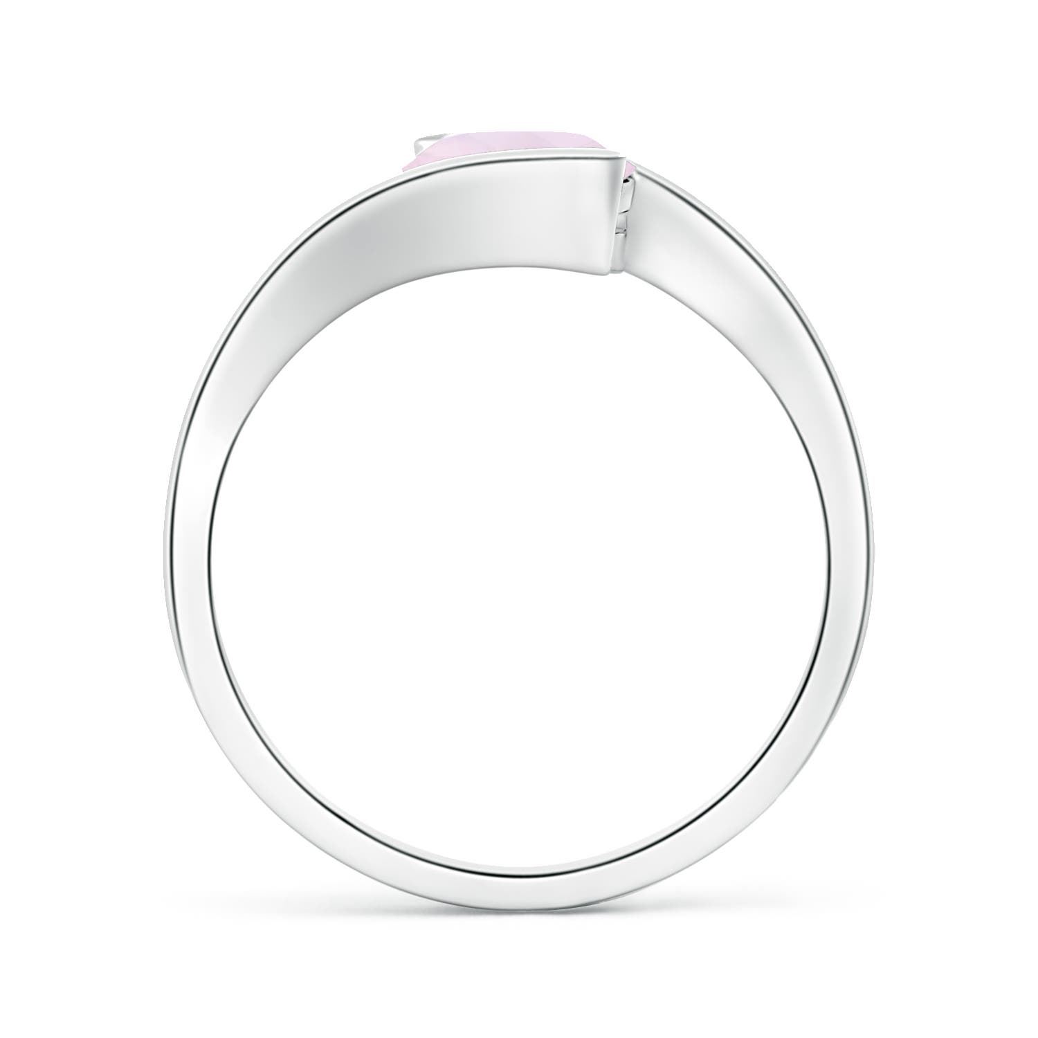 A - Rose Quartz / 1.35 CT / 14 KT White Gold