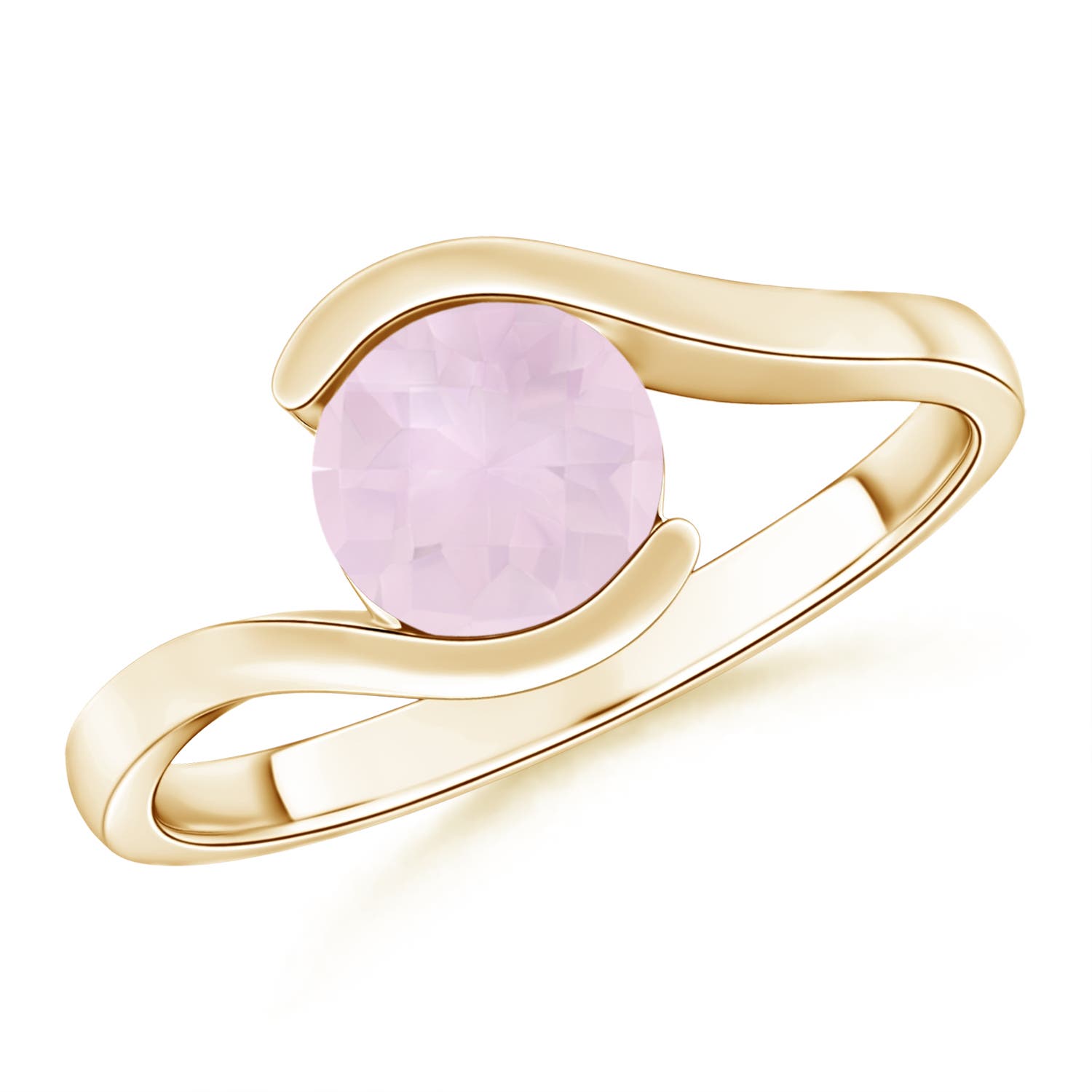 A - Rose Quartz / 1.35 CT / 14 KT Yellow Gold