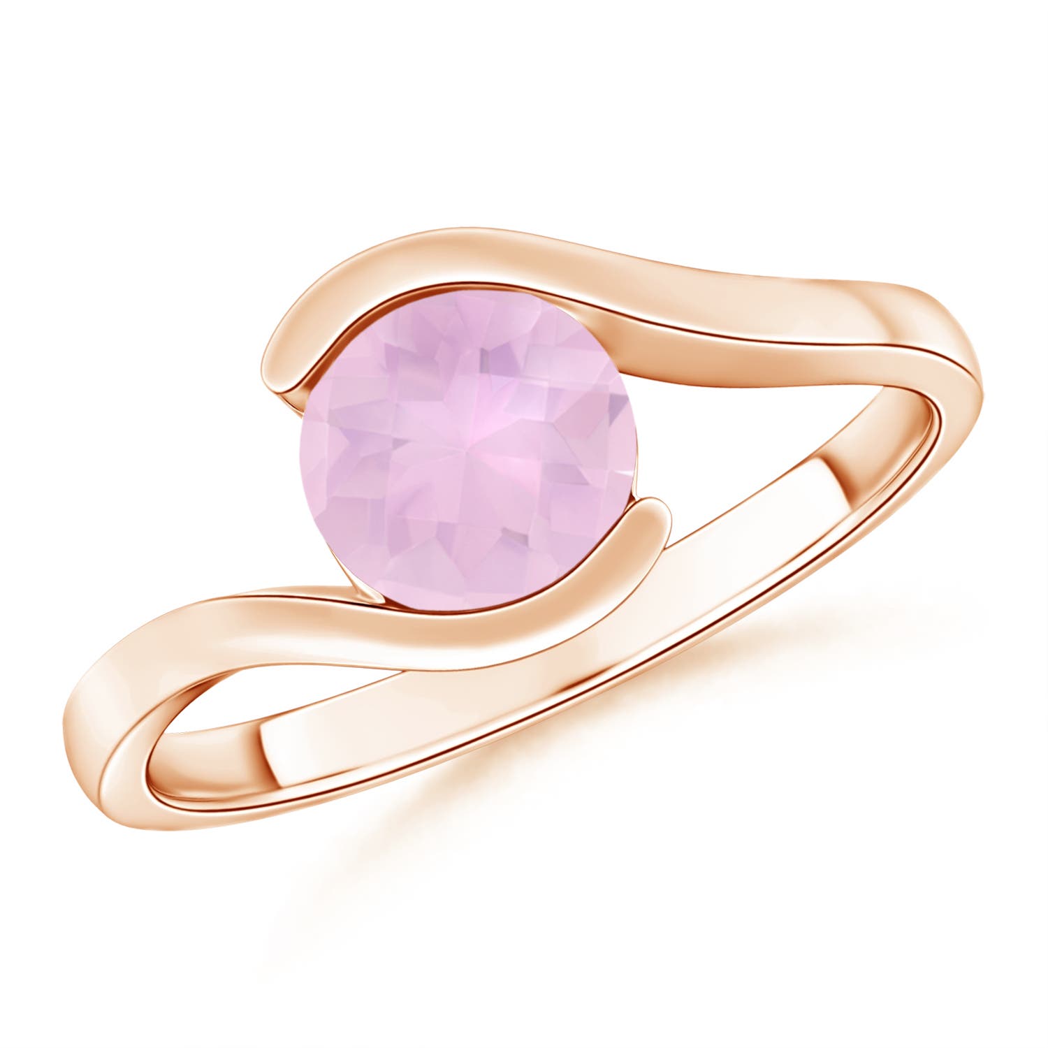 AAAA - Rose Quartz / 1.35 CT / 14 KT Rose Gold