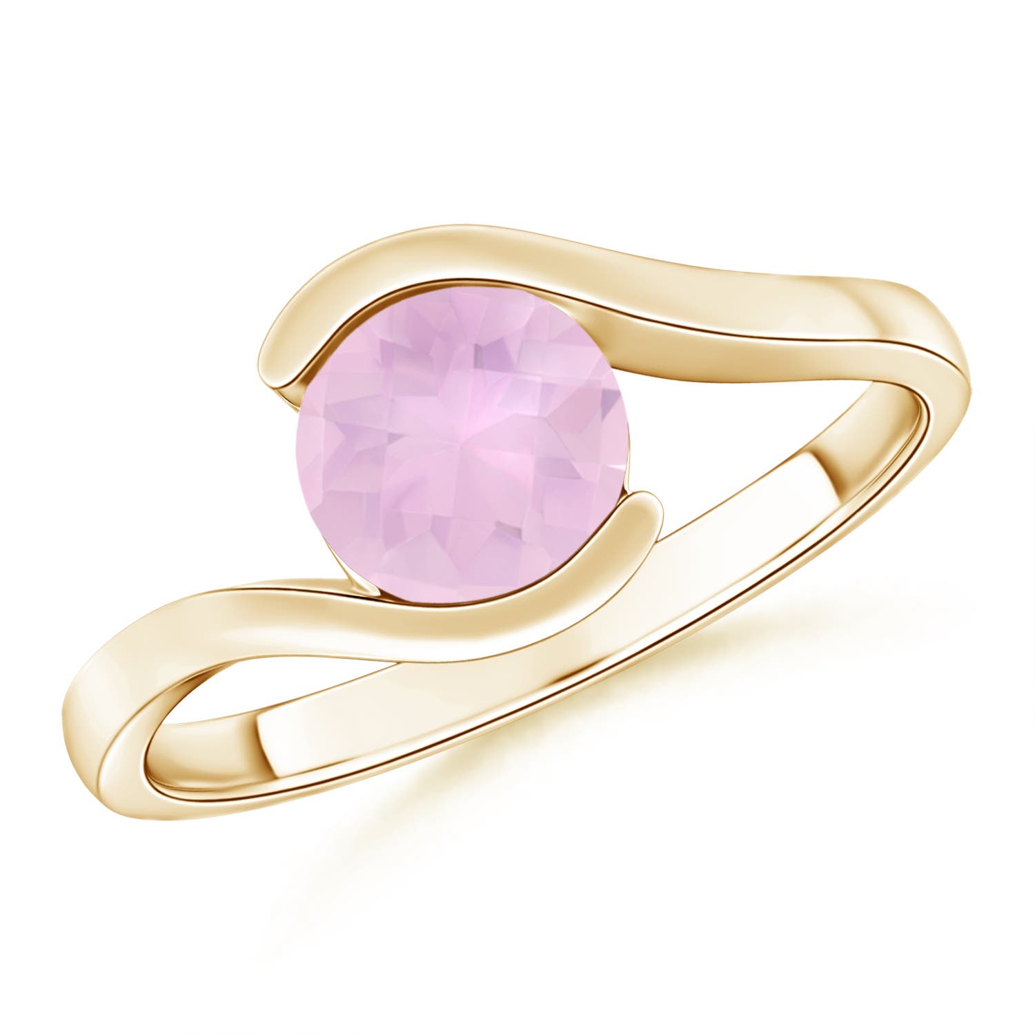 AAAA - Rose Quartz / 1.35 CT / 14 KT Yellow Gold