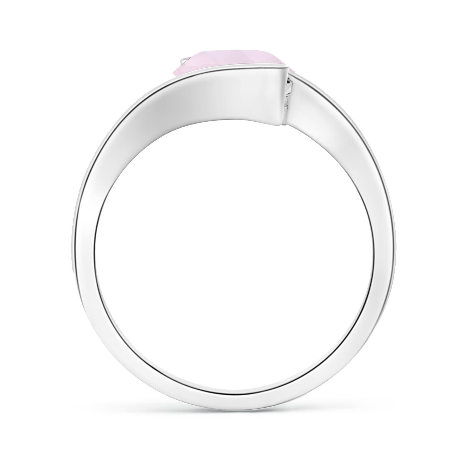 A - Rose Quartz / 1.7 CT / 14 KT White Gold