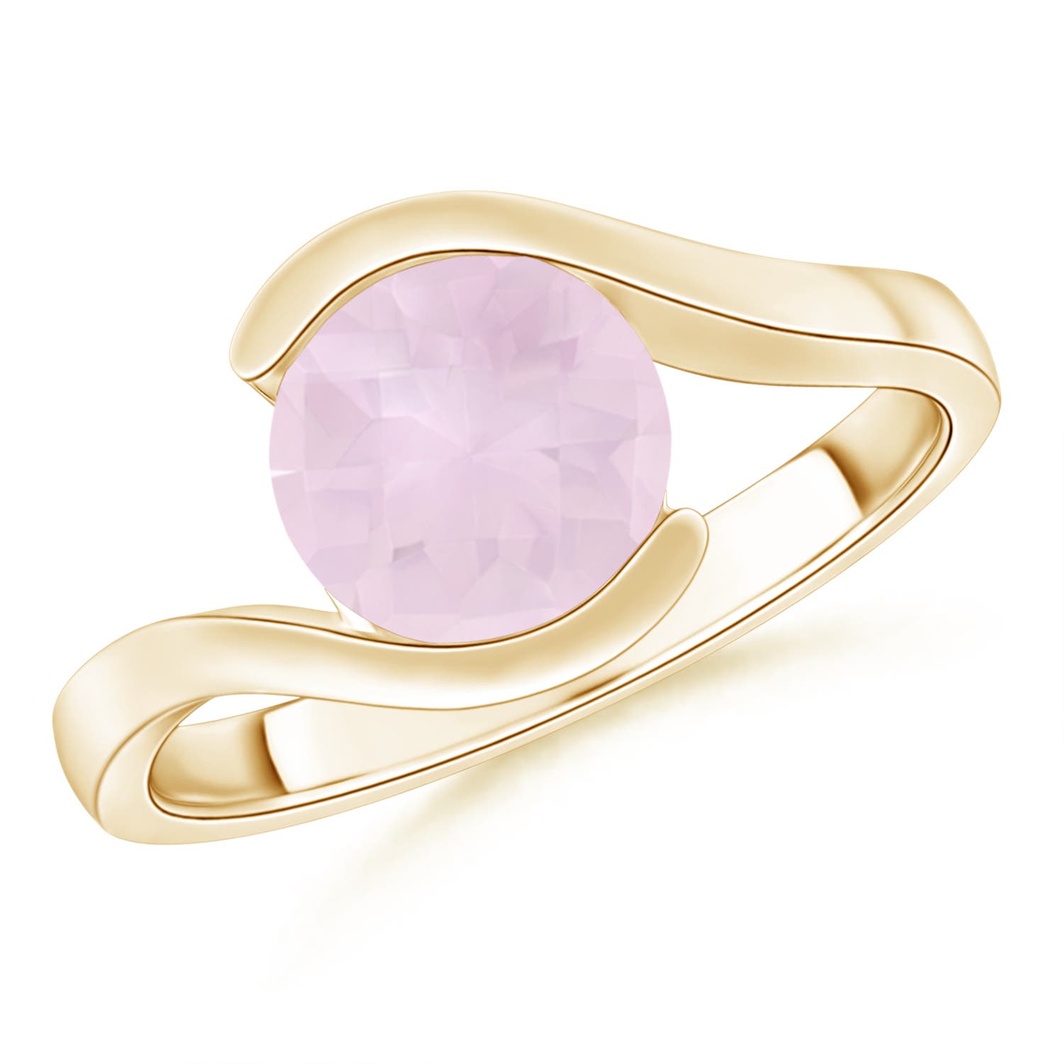 A - Rose Quartz / 1.7 CT / 14 KT Yellow Gold