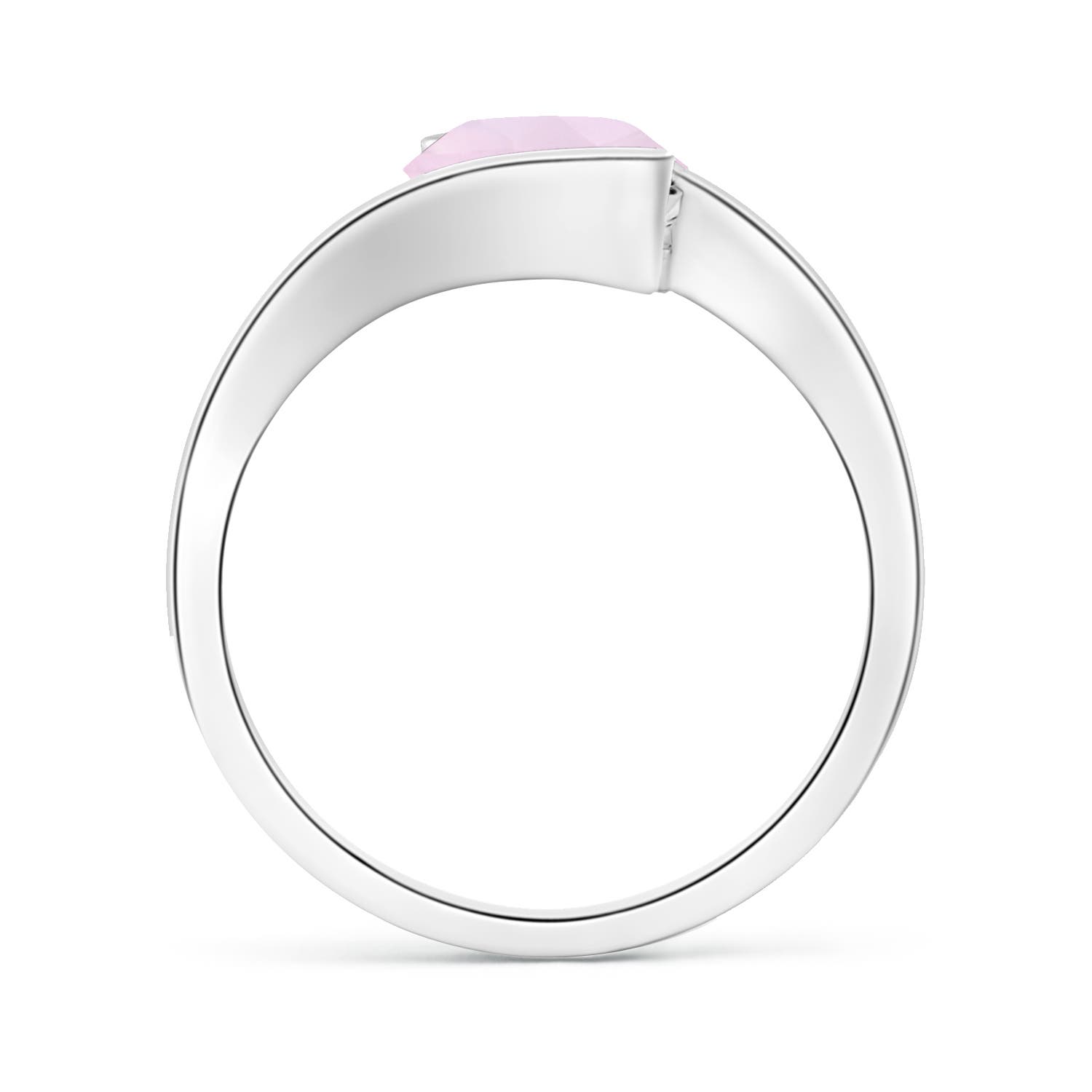 AA - Rose Quartz / 1.7 CT / 14 KT White Gold