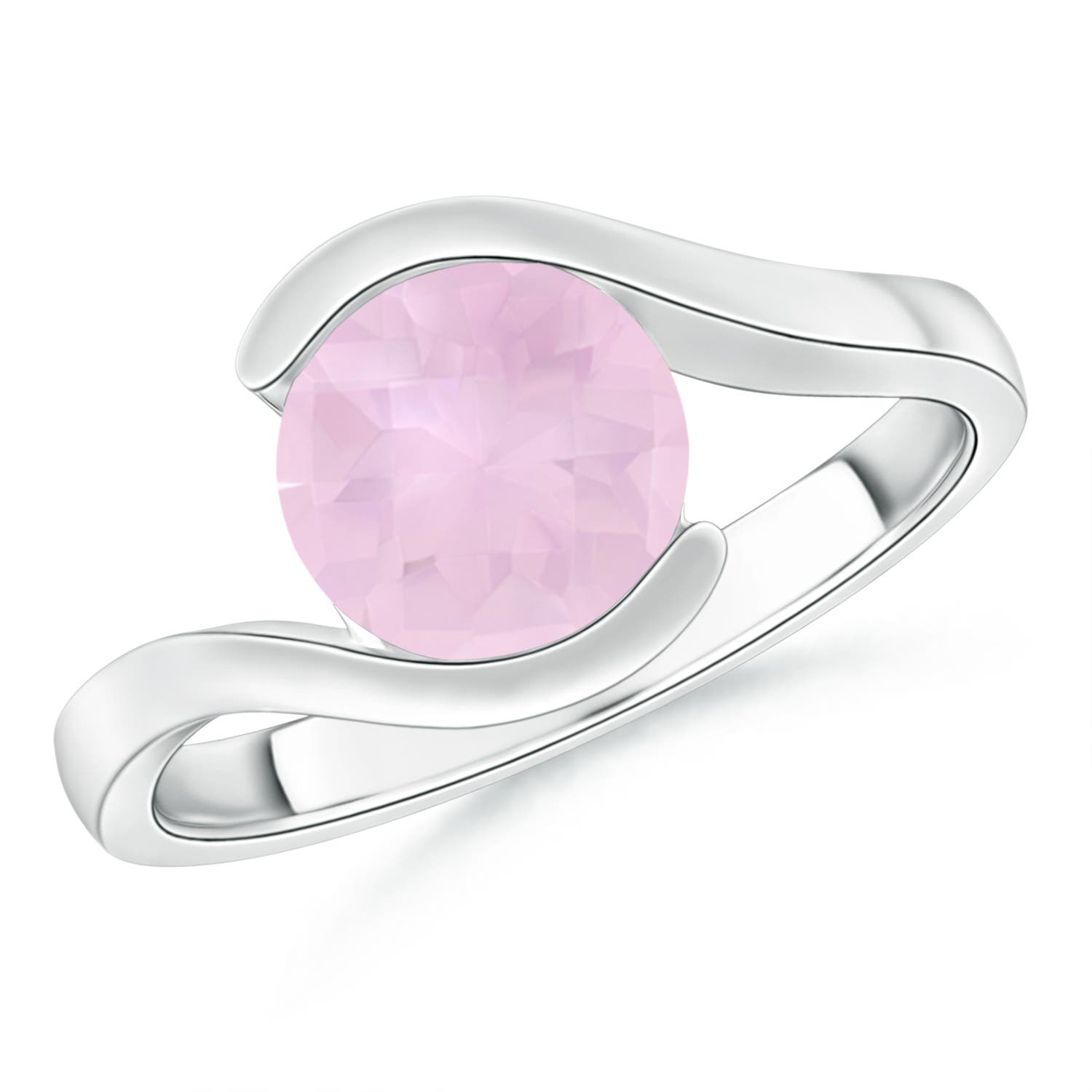 AAA - Rose Quartz / 1.7 CT / 14 KT White Gold