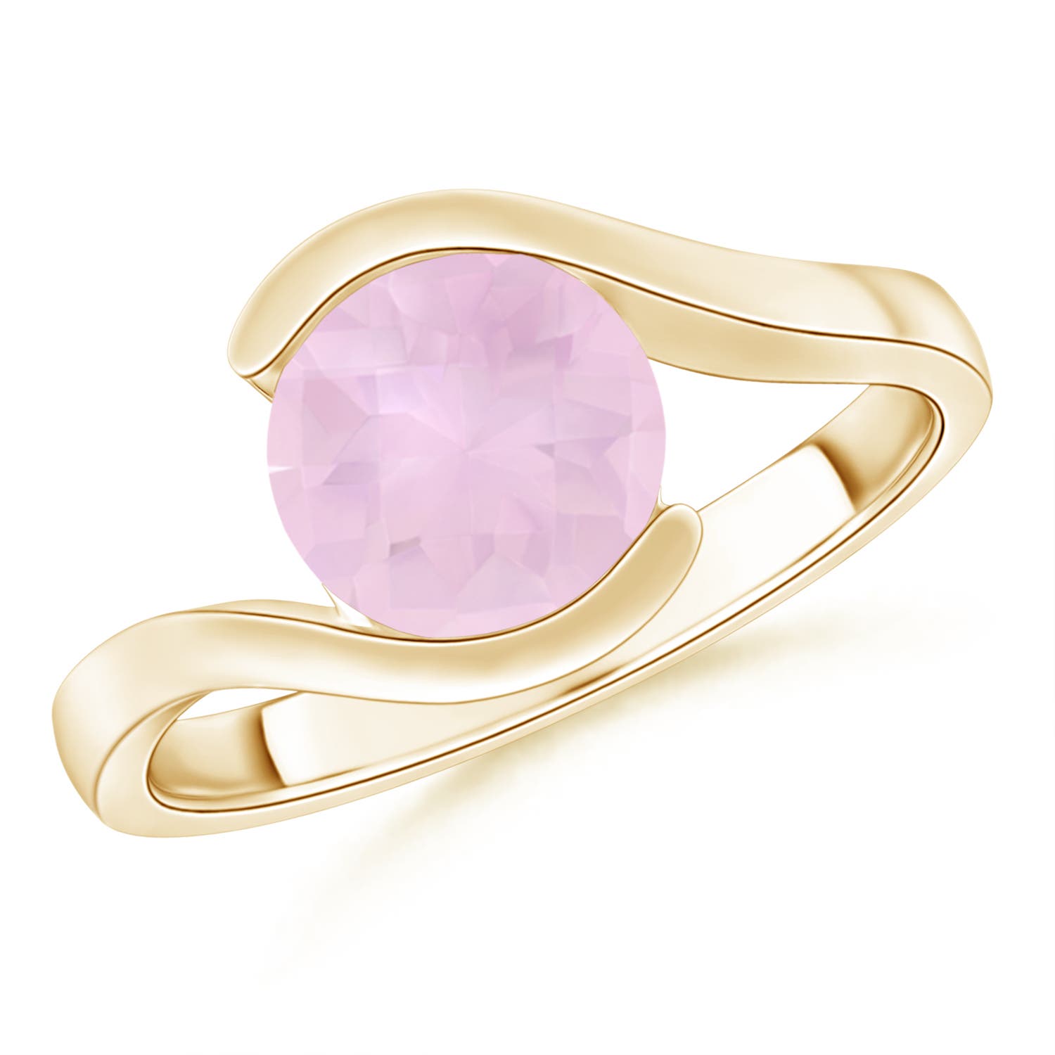 AAA - Rose Quartz / 1.7 CT / 14 KT Yellow Gold