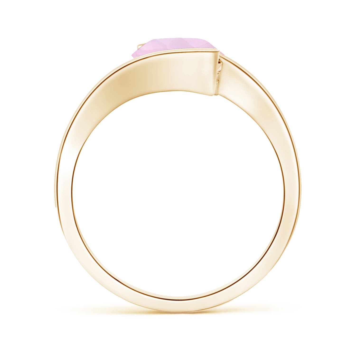 AAA - Rose Quartz / 1.7 CT / 14 KT Yellow Gold