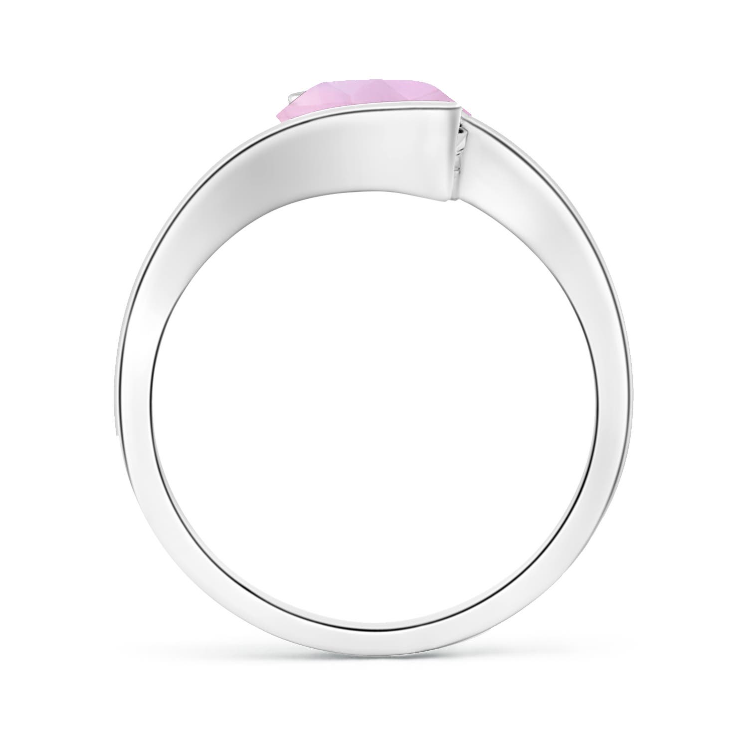 AAAA - Rose Quartz / 1.7 CT / 14 KT White Gold