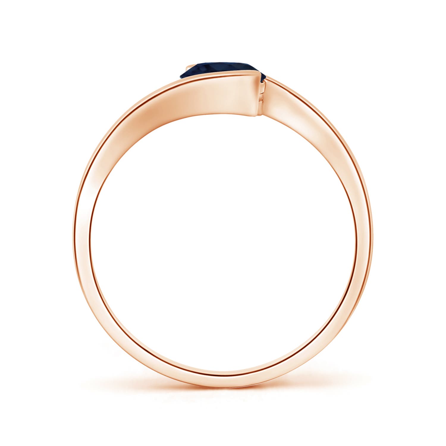 A - Blue Sapphire / 0.7 CT / 14 KT Rose Gold