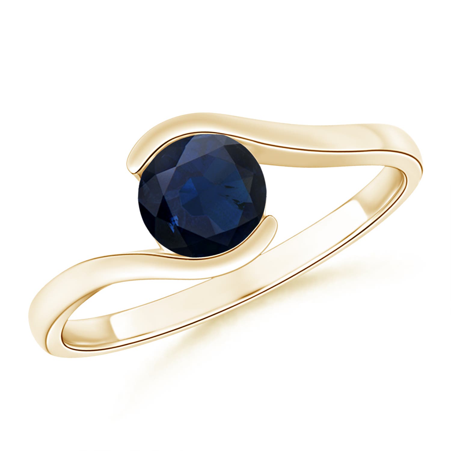 A - Blue Sapphire / 0.7 CT / 14 KT Yellow Gold